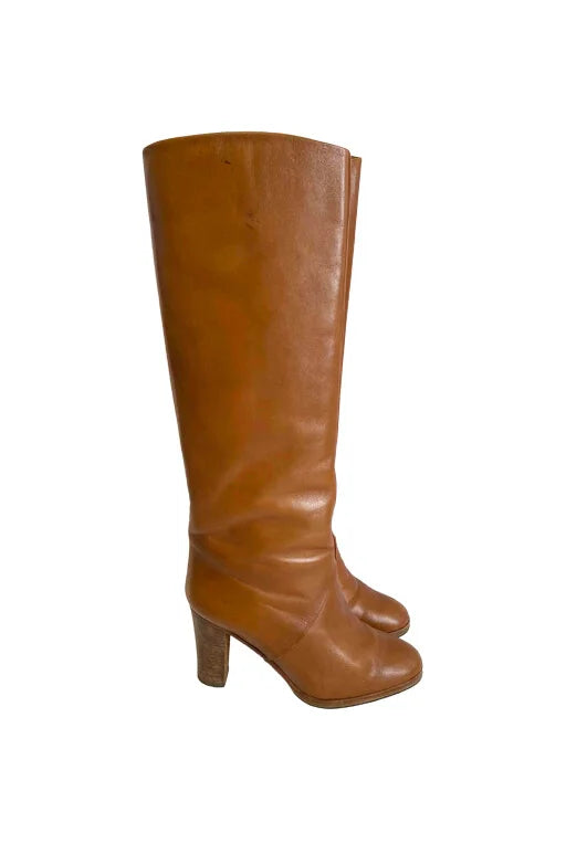 Bottes hautes en cuir vintage 80's