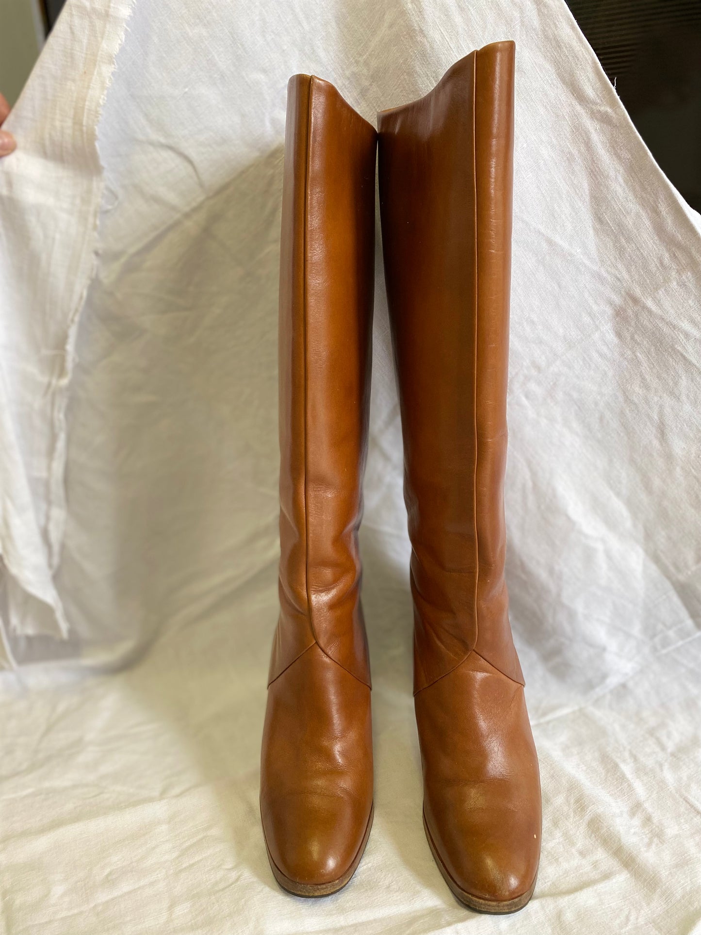 Bottes hautes en cuir vintage 80's