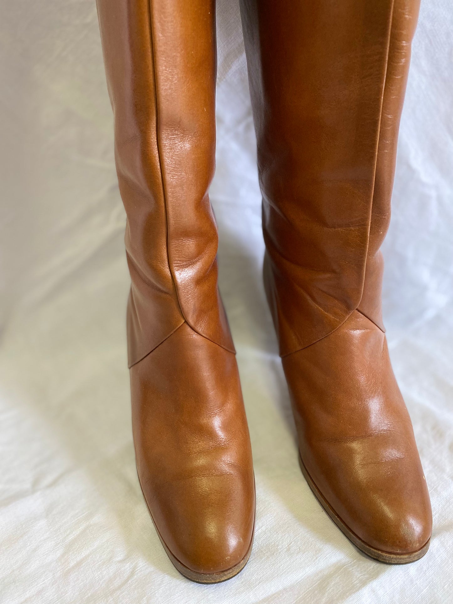 Bottes hautes en cuir vintage 80's